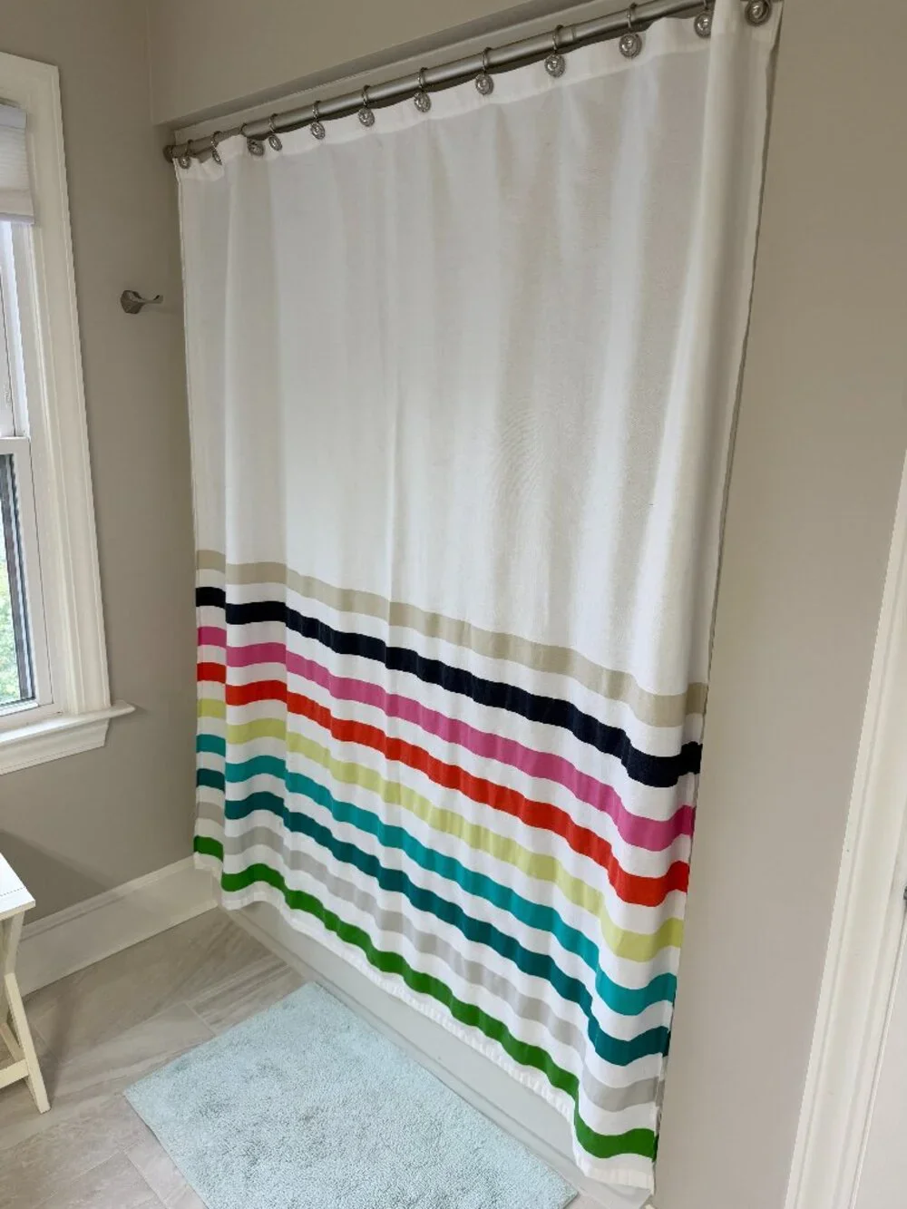 Kate Spade New York Candy Stripe shower curtain